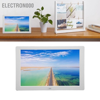 Electron000 กรอบรูปดิจิตอล 12.1 นิ้ว 1280x800 จอ LCD เครื่องโฆษณา HD สำหรับรูปภาพเพลงวิดีโอสีขาว 100-240V