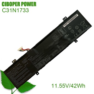 CP Original แบตเตอรี่แล็ปท็อป C31N1733 0B200-02970000 11.55V/42Wh สำหรับ VivoBook พลิก14 Tp412ua Series TP412UA TP412UA-