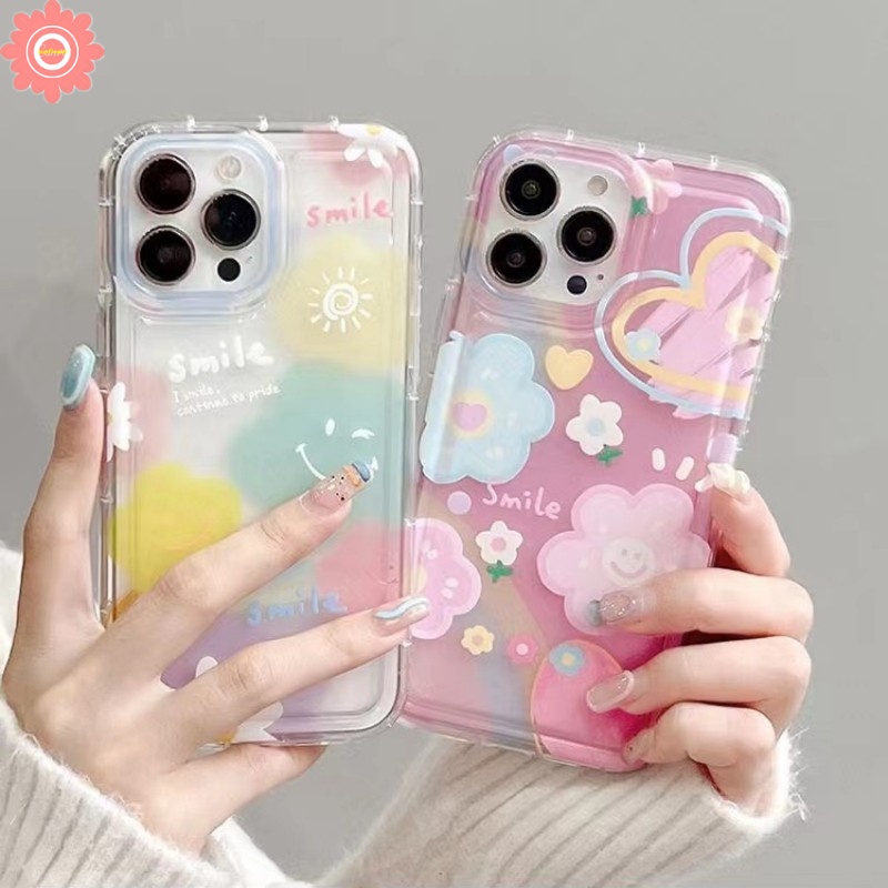 เคสโทรศัพท์มือถือ TPU นิ่ม แบบใส กันกระแทก ลายดอกทานตะวันน่ารัก สไตล์เกาหลี สําหรับ Redmi Note 10 11 8 9 10s 11s Redmi 12C 9 10C 9T 9C NFC A1 10 10A 9A POCO F4
