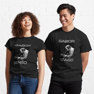 เสื้อยืดคอกลม เสื้อไม่ต้องรีด เสื้อยืดแขนสั้น เสื้อยืดไม่ต้องรีด Tribute to Gabor Szabo Classic T-Shirt 823397898417401