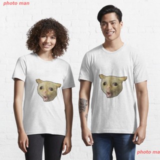 photo man meme cat ~48Hours Sale~ Sticker Essential T-Shirt Free Guy 2021เสื้อยืด tshirts cartoon women