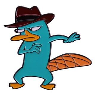 เข็มกลัดโลหะ ลายการ์ตูน Phineo and Perry the Platypus enamei pin สําหรับเสื้อผ้า หมวก