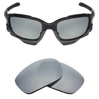 Snark POLARIZED เลนส์โพลาไรซ์ ไทเทเนียม สีเงิน แบบเปลี่ยน สําหรับแว่นตากันแดด Oakley Jawbone YHIO