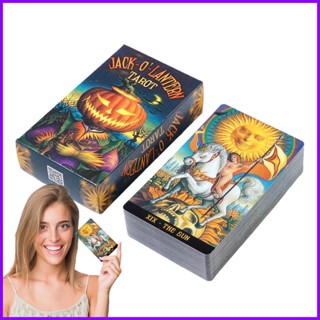 การ์ดเกมกระดาน Jack-O-Lantern Oracle Cards Decks Artistic Mysterious Tarot Cards Friend Party Fortune notath