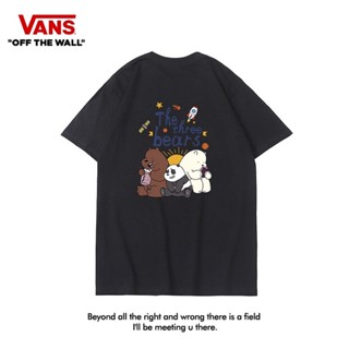 Vans Vance เสื้อยืดแขนสั้น ผ้าฝ้าย ทรงหลวม แฟชั่นฤดูร้อน สําหรับผู้ชาย และผู้หญิงS-5XL