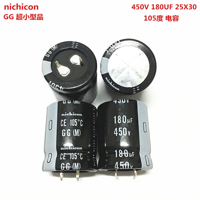 450V180UF 25X30 ตัวเก็บประจุไฟฟ้าแรงดันสูง nichicon 450V 180UF 25 * 30 GG Series