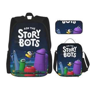 Storybots กระเป๋าเป้สะพายหลัง กระเป๋านักเรียน กระเป๋าอาหารกลางวัน กระเป๋าดินสอ สําหรับเด็ก