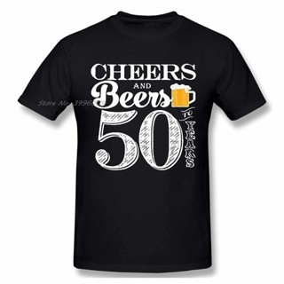 Cheers And Beers To My 50 Years T Shirt Tees Top T Shirt Men/WoMen High Quality Cotton Summer T-shirt Graphics Tshi_01