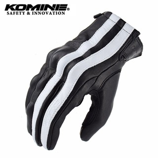 ALPINESTARS Komine ถุงมือผู้ชาย KOMINE GK-119 ถุงมือหนัง มอเตอร์ไซค์ แข่งรถ Moto Luvas แบบเต็มนิ้ว วิบาก ไบค์เกอร์ หน้าจอสัมผัส อัลพิเนสตาร์จักรยานไฟฟ้า