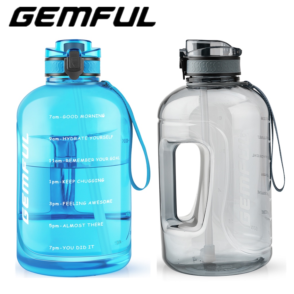 Gemful ขวดน้ําดื่ม ขนาดใหญ่ 3 ลิตร ปลอด BPA กันรั่วซึม จุน้ําได้เยอะ สําหรับเล่นกีฬากลางแจ้ง