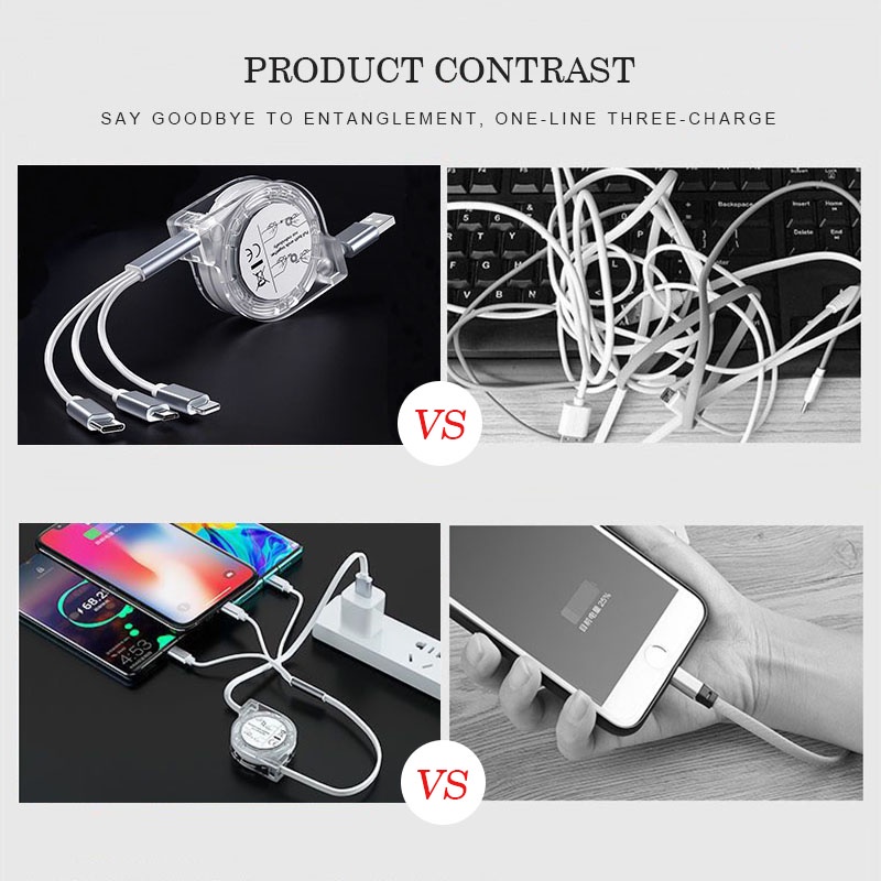 สายชาร์จ Micro USB Type C 3 In 1 สําหรับ Morris Garages MG 3 5 6 7 HS ZS GS Hector TF GT ZR RX5 RX8 350 550 ราคา ถูกที่สุด ดีลบีเคเค แกลเลอรีภาพที่ 3