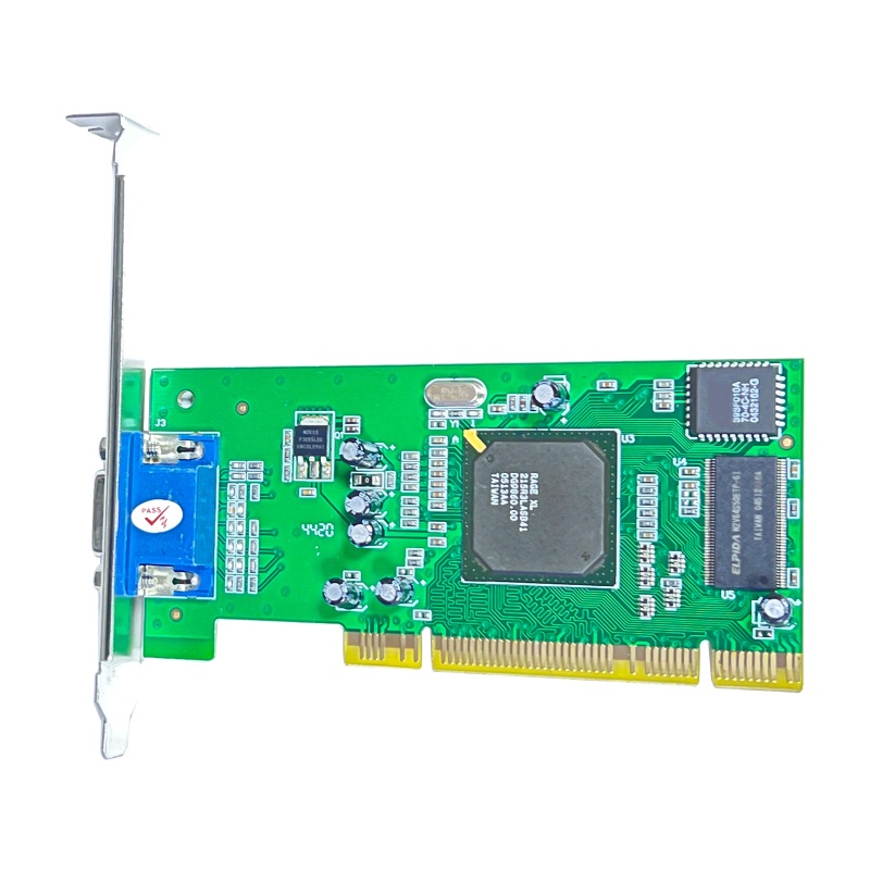 Yml3 ATI Rage XL 8MB PCI การ์ดจอ VGA อุปกรณ์เสริมคอมพิวเตอร์