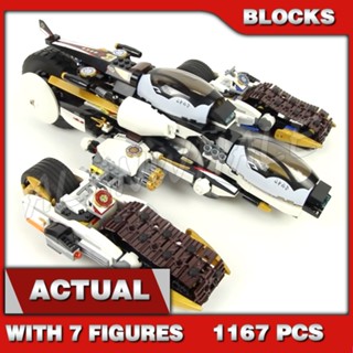 1167 ชิ้น Ninjago Shinobi Ultra Stealth Raider รถถังทะเลทรายแบบพร้อมสำหรับ ฮีลิเจ็ทที่สามารถถอดแยกได้ จักรยานล้อยางของ 10529 ของเล่นบล็อกที่เข้ากันได้กับโมเดลก้อนอิฐ 70595