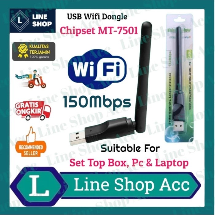 Wifi ชุดกล่อง USB Dongle STB อะแดปเตอร์ Wifi เสาอากาศ/ USB wifi Dongle ชุดกล่องด้านบน MT7601