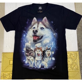 Glow In the Dark Huskies Black T Shirt_04