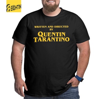 เสื้อยืด ผ้าฝ้าย พิมพ์ลาย Written And Directed By Quentin Tarantino ทรงสูง สําหรับผู้ชาย