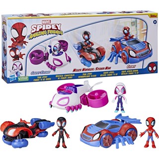 Marvel Spidey and His Amazing Friends Marvel Team Spidey Change ‘N Go Riders Playset ชุดของเล่น Marvel Spidey and His Amazing Friends Marvel Team Spidey Change N Go Riders Playset