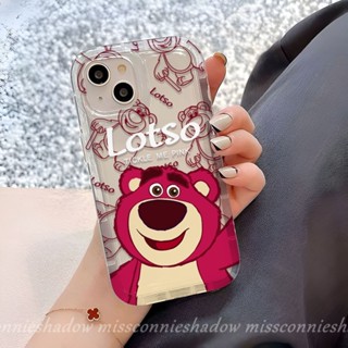 เคสโทรศัพท์มือถือแบบนิ่ม ใส กันกระแทก ลายการ์ตูนหมีสตรอเบอร์รี่น่ารัก สําหรับ IPhone 7Plus 8Plus 11 13 12 14 Pro Max X XR 6 6s 8 7 Plus XS Max SE 2020