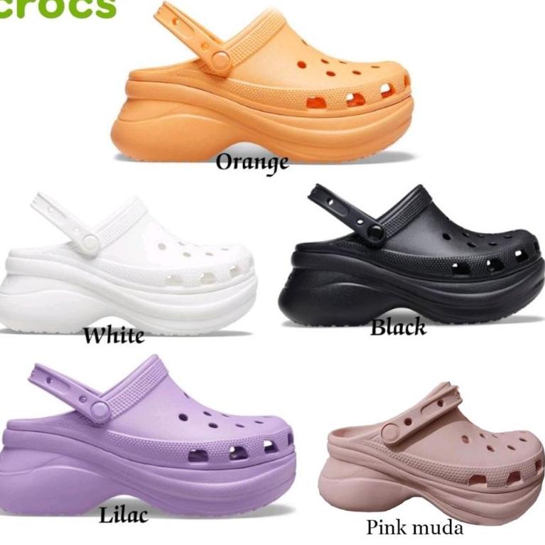CHEKOUT Crocs Classic Bae clog / Crocs Classic Bae clog รองเท้าแตะผู้หญิง / แพลตฟอร์ม Crocs clog Bae