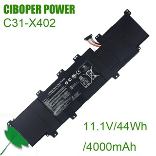 CP Original แบตเตอรี่แล็ปท็อป C31-X402 11.1V/4000MAh/44WH สำหรับ VivoBook S300 S400 S300C S300CA S300E S400C S400CA S400