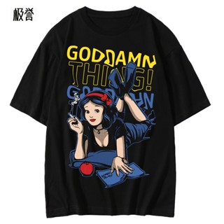 Snow White Gothic Cosplay T shirt Costume Tops Short Sleeve Anime Tee Shirt Graphic Casual Unisex Ap_03