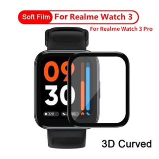 ฟิล์มกันรอยหน้าจอ แบบนิ่ม 3D สําหรับ Realme Watch 3 Pro Watch 2 Watch2 Pro HD PMMA 2 ชิ้น