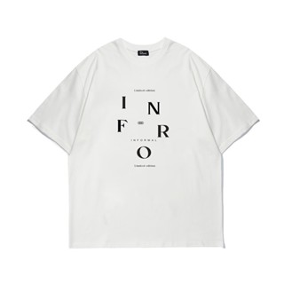 [S-5XL]เสื้อยืด oversize "Info edit" Informal