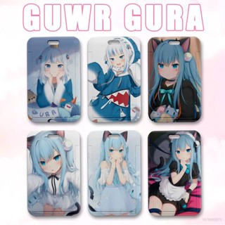 Gp1 พวงกุญแจ กระเป๋าใส่บัตรประจําตัวประชาชน ลายการ์ตูนอนิเมะ Hololive Guwr Gura Nekowa Shizuku PG1