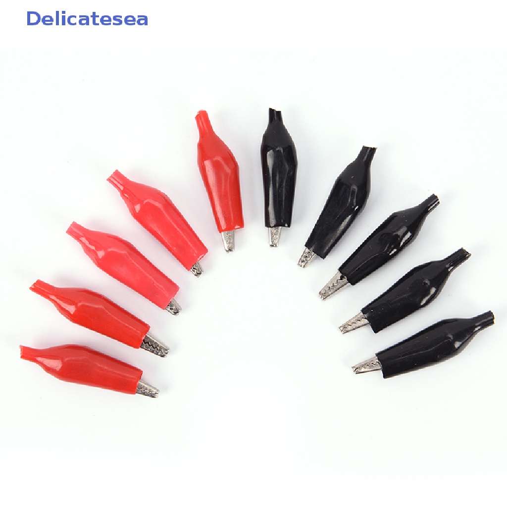 [Delicatesea] คลิปปากจระเข้ โลหะ ขนาดเล็ก สําหรับทดสอบไฟฟ้า 10 ชิ้น