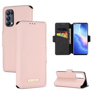 เคสโทรศัพท์หนัง ฝาพับแม่เหล็ก พร้อมช่องใส่บัตร หรูหรา สําหรับ OPPO Realme 7 pro V5 Q2 7i C17