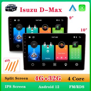 [4G+32G 4 Core Carplay ] วิทยุสเตอริโอ 2 Din Android 9/10 นิ้ว รองรับบลูทูธ GPS นําทาง Wifi สําหรับรถยนต์ Isuzu D-Max