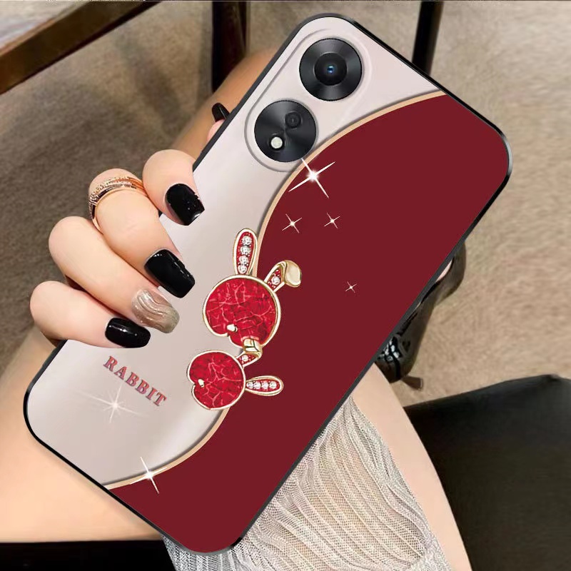 เคส OPPO A98 A79 A78 5G เคส OPPO Reno 11 8T 8 8z 7z 10 11 Pro 5G เคสโทรศัพท์มือถือแบบแก้ว กันรอยกล้อง ลาย Bearbrick สําหรับ