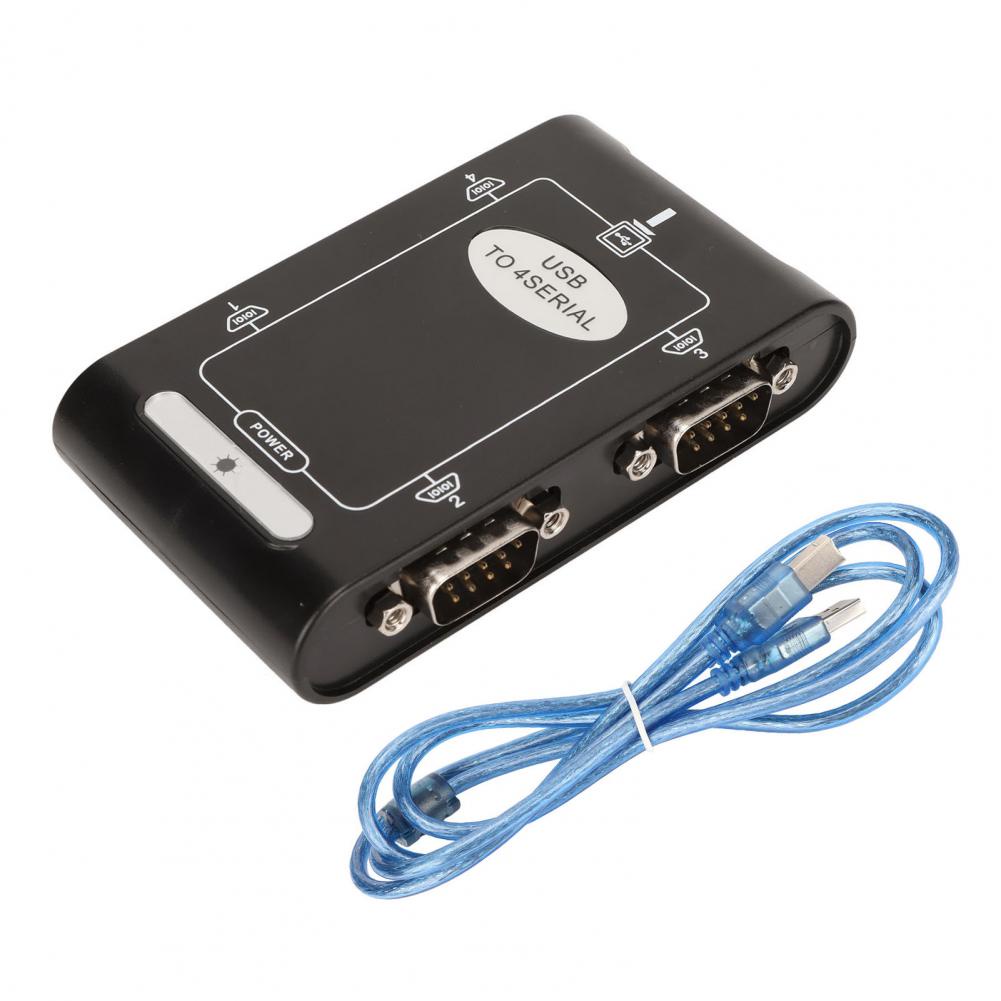 ฮับอะแดปเตอร์ USB เป็น Serial - 4 พอร์ต USB ถึง RS232 อะแดปเตอร์ COM Serial Card DB9 (9 P