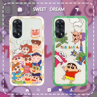 เคสโทรศัพท์มือถือแบบนิ่ม กันกระแทก ลายการ์ตูนชินจังน่ารัก สําหรับ OPPO Reno8 T 4G 5G Reno 8T