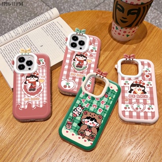 Compatible With Iphone 11 X XS Max 6 6S 7 8 Plus Pro เข้ากันได้ เคสไอโฟน สำหรับ Cute Girl Cherry เคส เคสโทรศัพท์ เคสมือถือ Protective Shell Full Back Cover Soft Cases Shockproof Casing