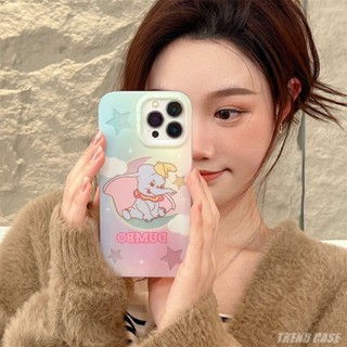 เคสโทรศัพท์มือถืออะคริลิคแข็ง กันกระแทก ลายการ์ตูนดัมโบ้ สําหรับ iPhone 14 13 12 11 Pro Max 14Plus