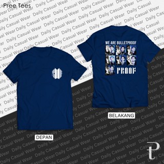 ย้อนยุคเสื้อยืด ผ้าฝ้าย พิมพ์ลาย Kpop BTS PROOF แฟชั่นสําหรับชาย และหญิงS-5XL