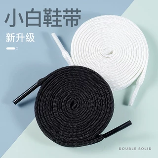 รองเท้าผ้าใบ ส้นแบน แบบผูกเชือก สีขาว 120 ซม. 1 คู่ (2 ชิ้น)