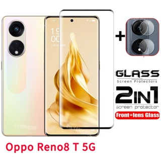 2 in 1 ฟิล์มกระจกนิรภัยกันรอยหน้าจอ เลนส์ด้านหลัง 2023 สําหรับ Oppo Reno8 T 5G Oppo Reno 10 8 T 8T Reno8 T 8T OppoReno8T Reno8T 5G 2023