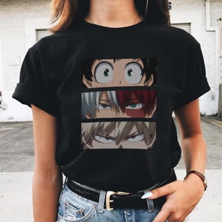 My Hero Academia Anime T-shirt Ladies Top Summer Harajuku Short-sleeved Cute T-shirt Japanese Tees_04