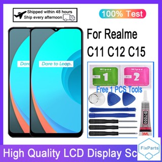 อะไหล่หน้าจอสัมผัสดิจิทัล LCD แบบเปลี่ยน สําหรับ Realme C11 2020 C12 C15