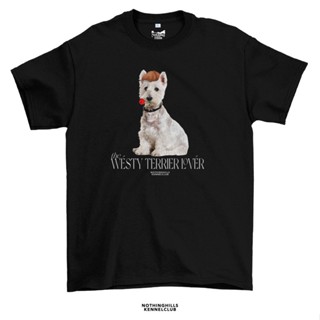 เสื้อยืดลาย "The Westy Terrier Lover  "Classic Cotton Unisex by 【Nothing Hills】