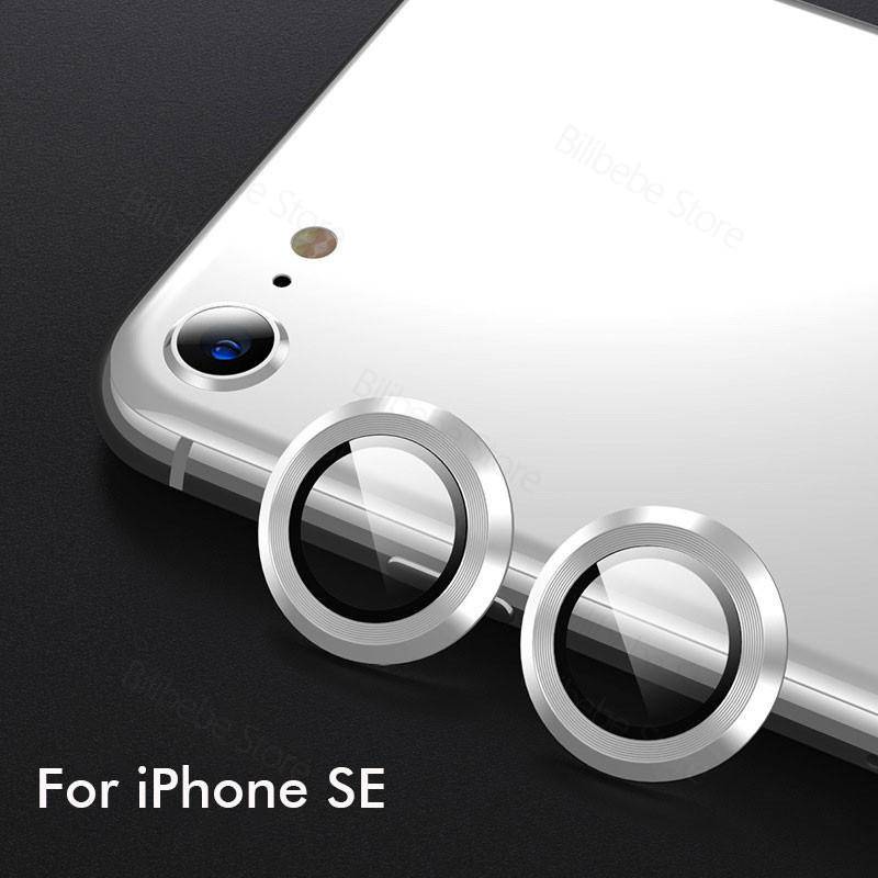 9d กระจก ตัวป้องกันกล้อง สําหรับ iPhone SE 2022 2020 เลนส์ด้านหลัง อลูมิเนียม แหวนโลหะ ป้องกัน สําหรับ iPhone 8 7