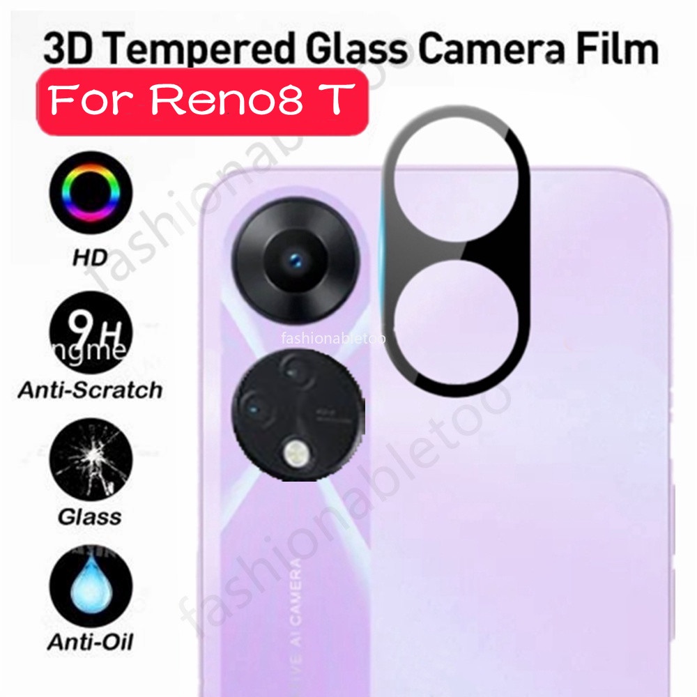 ฟิล์มกระจกนิรภัยกันรอยเลนส์กล้อง 3D สําหรับ Oppo Reno 8 T 8t 9 pro plus 9pro+ 8pro+ 8Z 8Lite Reno9 pro Reno9pro Reno8 pro Reno8pro Reno8T 4G 5G