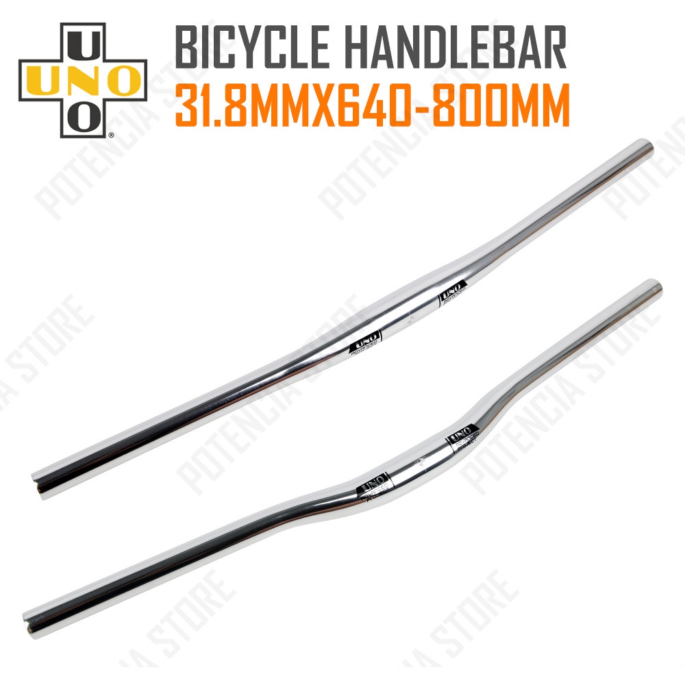 UNO จักรยานHandlebar Matteสีดํา/Bright Silver Mtb Handlebar Fitสําหรับ 25.4/31.8 มม.จักรยานStemอุปกรณ์เสริม - รูปที่ 5