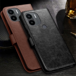 Redmy A1+ Case Book Style Leather Flip Wallet Cover For Xiaomi Redmia1 Redmia1+ Redmi A1 A 1 Plus 4G 6.52" Poco C50 4G Magnetic Stand Coque