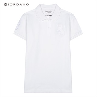 GIORDANO เสื้อโปโลผู้หญิง Womens 3D Lion Polo 05312222