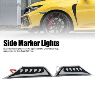 ALABAMAR สำหรับ JDM สไตล์ LED ไฟเลี้ยวด้านข้างสีขาว DRL Amber ไดนามิก Sequential Turn สัญญาณสำหรับ Civic 10th 2016up