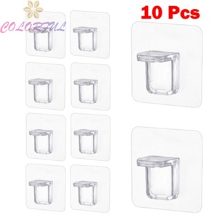 【COLORFUL】Shelf Support Peg Plastic + Viscose 10 Pcs 6*6CM Adhesive Easy To Install