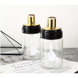ขวดแก้วใส่เครื่องปรุง เกลือ พร้อมช้อน ขนาด 250ML